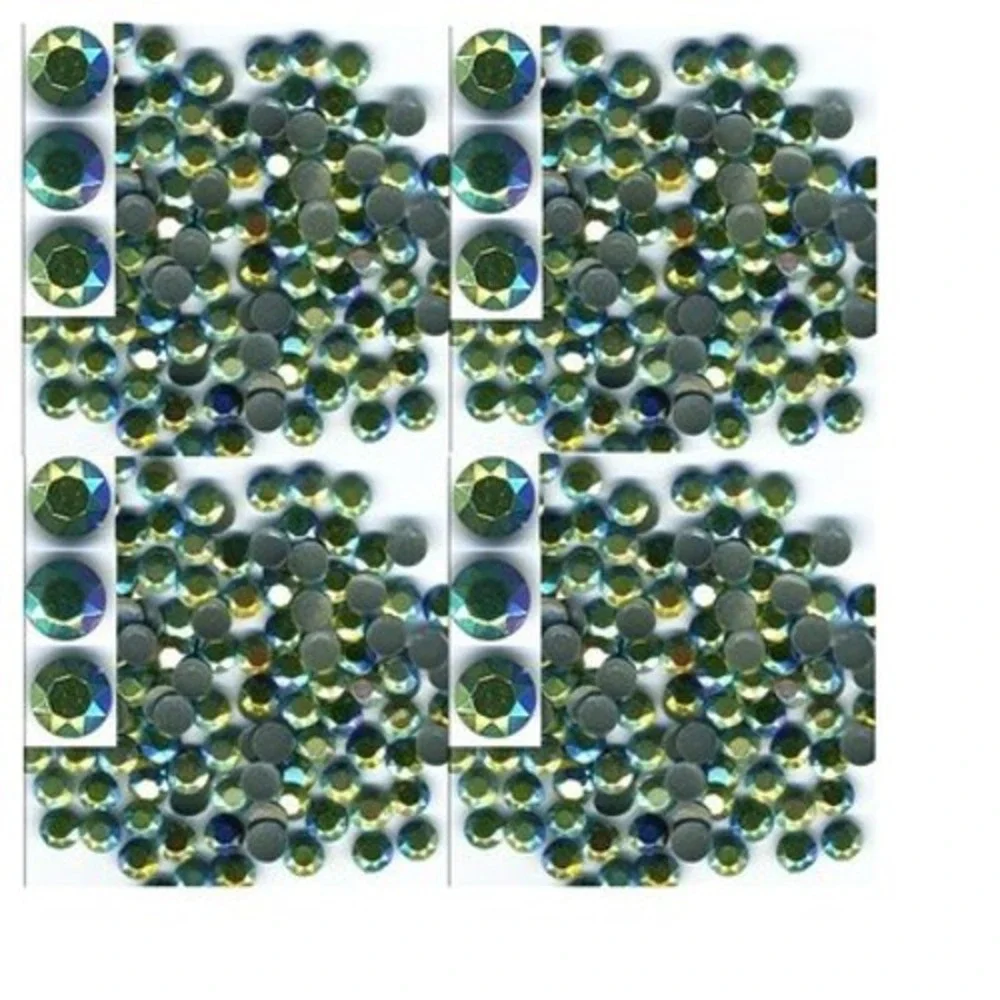 RHINESTUDS Faceted 2mm AB ICE SEA Hot Fix 144 PC‎